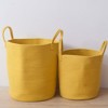 SEVOBAL Laundry Bags and Baskets Large Baskets for Blanket Cotton Rope Woven Storage Baskets Nursery Laundry Basket Toy Hamper, Yellow, 20"*20"*30" - 4 of 4