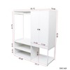 TIRAMISUBEST Wardrobe Closet - Mobile Lateral Filing Cabinet Locking Wheels Adjustable Shelf - 4 of 4