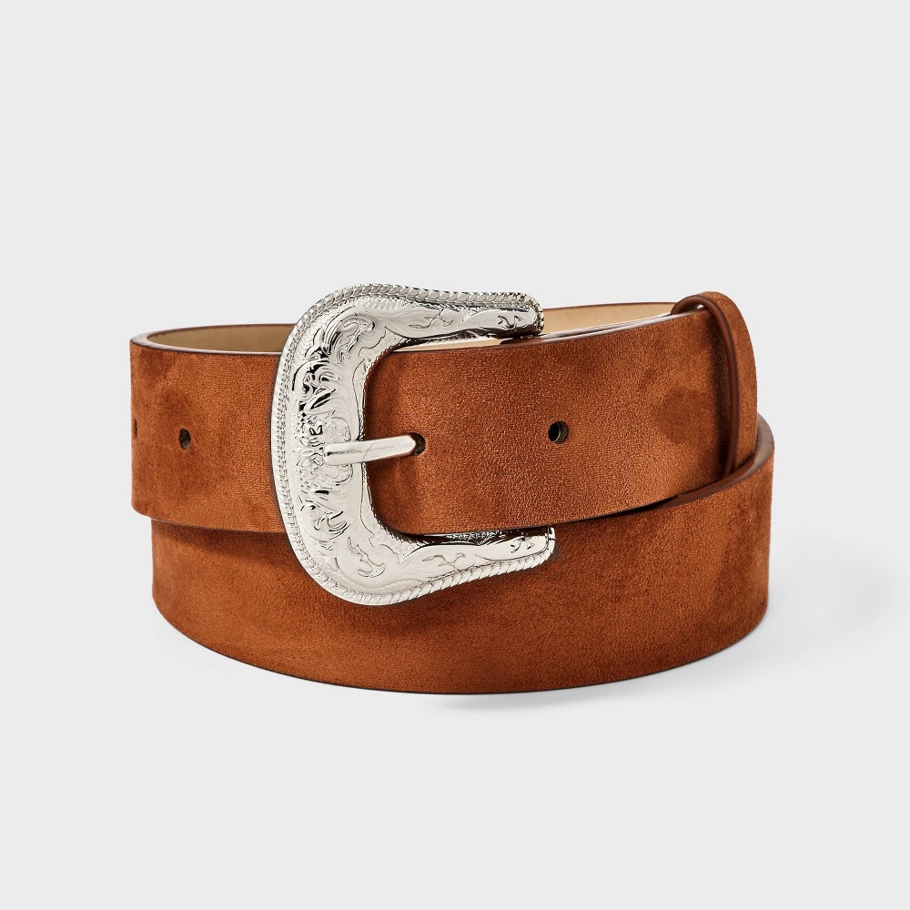 Girls' Suede Belt - art class™ Brown M