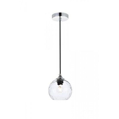 Elegant Lighting Cashel 6 inch chrome pendant