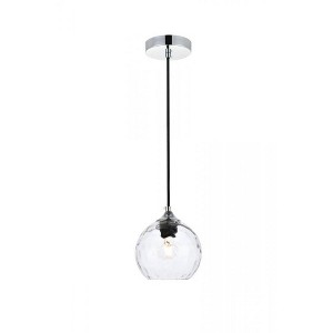 Elegant Lighting Cashel 6 inch chrome pendant - 1 of 4