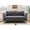 Okak Modern Plush Upholstered Corduroy Loveseat with Solid Wood Frame,Compact Sofa Couch for Living Room,Apartment - 2 of 4