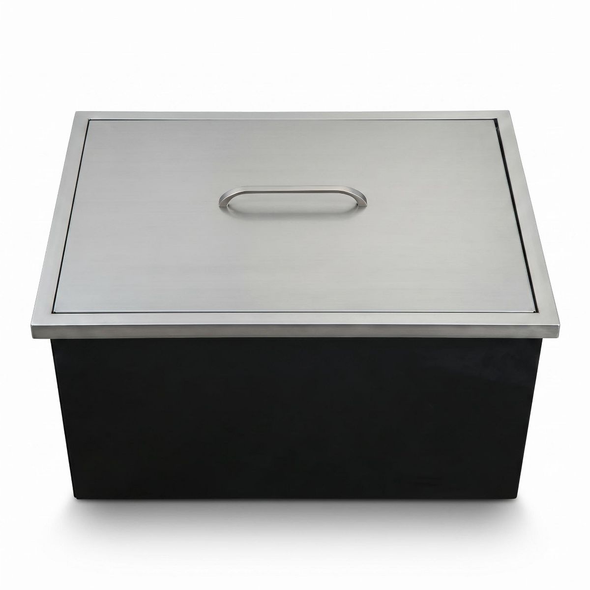 Built In Stainless Steel Ice Cooler Box, Insulated Beverage Chest with Lid and Drain Hole - thumbnail 9
