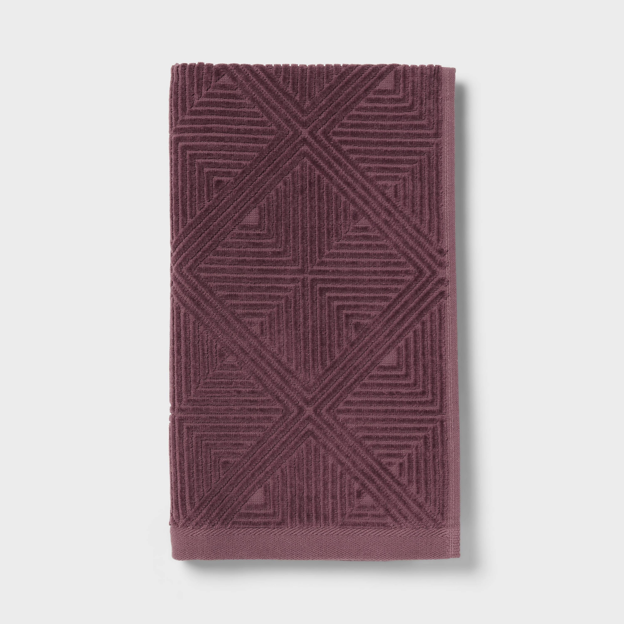 1pc Luxe Lattice Hand Towel Mauve - Threshold™