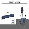Outsunny Folding Camping & Beach Lounge Chair with Durable Oxford Fabric, Built-In Cup Holder, Bottle Opener - image 3 of 4