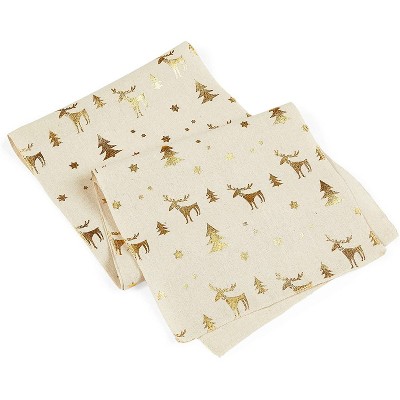 Juvale Placemats with Table Runner (Gold Foil, 6 Pieces)