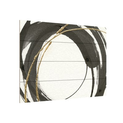 Trademark Fine Art -Chris Paschke 'Gilded Enso IV' Wood Slat Art