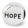 Black Bow Jewelry Sterling Silver with Pink Crystals October Heart Hope Bead Charm - 2 of 4
