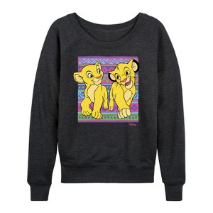 Women's - Disney - The Lion King Lightweight French Terry Wide Neck Long Sleeve Shirt - 1 of 4