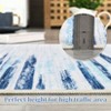 Washable Area Rugs Modern Striped Accent Rug Non Slip Geometric Floor Cover Stain Resistant Low Pile Indoor Carpet for Bedroom Living Room - 4 of 4