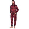 Ashford & Brooks Men's Adult Mink Fleece Hooded One-Piece Union Suit Pajamas - 2 of 4