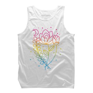 Design By CoolAnimalCo Humans Floral Pride Flag Boho Lotus By CoolAnimalCo Tank Top - 1 of 2