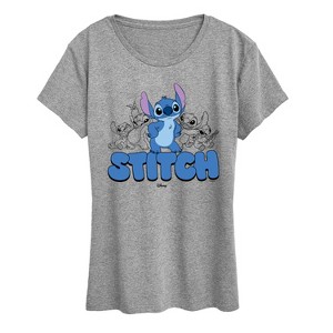 Women's - Disney - Stitch Group Short Sleeve Graphic T-Shirt - 1 of 4