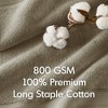 100% Cotton Solid Color Heavyweight Bath Towel Set, Anti-Microbial Certified Highly Absorbent Plushy Bath Towel - 4 of 4