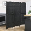 NicBex 5.6' Tall 6-panel Room Divider for Home, Folding Privacy Screen for Room Separation, Freestanding Wall Partition for Home & Office, Black - 4 of 4