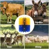 Scratching Brush 2 Pack, Nylon Horse Brushes for Grooming, Cow Massage Cleaning Relieve Itching on the Back Blue - 4 of 4
