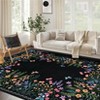 Coolmee Area Rugs for Living Room Floral Washable Rug Soft Boho Non-Slip Carpet Indoor Floor Carpets for Bedroom Dining Room - 2 of 4