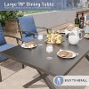 ALAULM 7 Piece Patio Dining Set Outdoor Furniture, Metal Patio Furniture Set 6 Fixed Chairs and Large Table - 2 of 4