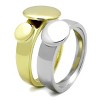 Slickblue Women's Minimalist Two-Tone Stainless Steel Ring with Gold & Silver IP Finish, 9.1g, size 5–10 - 4 of 4