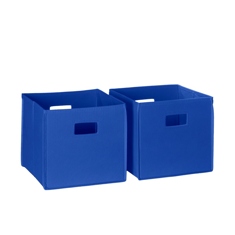 Photos - Clothes Drawer Organiser 2pc Folding Kids' Toy Storage Bin Set Blue - RiverRidge