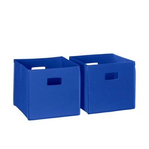 RiverRidge 2pc Folding Toy Storage Bin Set - Blue
