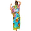 LA LEELA Women's House Daily Routine Evening Wear Maxi Dresses Caftan Loungewear Casual Long Cover up Caftans for Women Plus One Size Multi,Abstract - 4 of 4