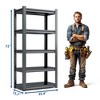 NicBex 5 Tier Metal Garage Shelving,2000LBS Heavy Duty Storage Shelves,Adjustable Industrial Shelving Unit Storage Rack,Black - 2 of 4
