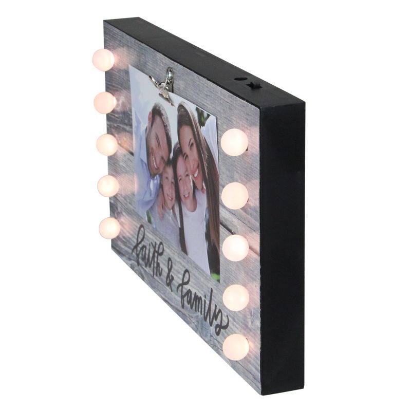 Northlight LED Lighted Faith & Family Picture Frame with Clip - 4" x 6", 4 of 5