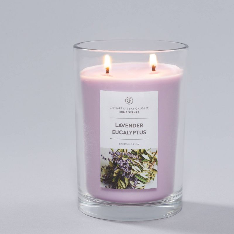 19oz 2 Wick Jar Candle Lavender Eucalyptus - Home Scents by Chesapeake Bay Candle, 3 of 9