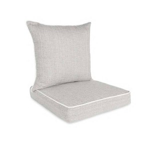 Home Fashions International 2pc Deep Seat Outdoor Cushion Set - 1 of 4