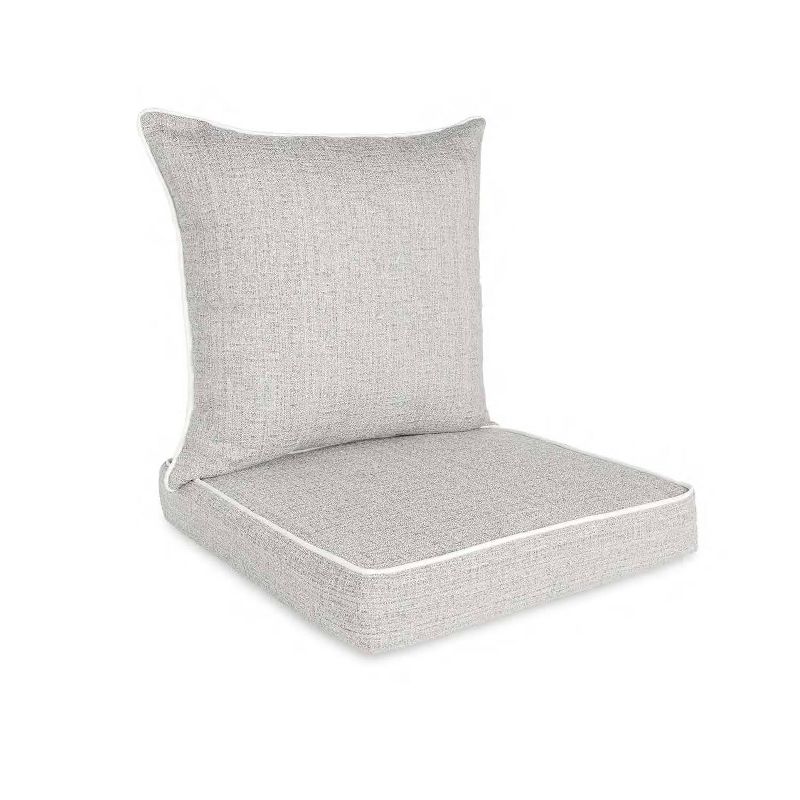 Home Fashions International 2pc Deep Seat Outdoor Cushion Set, 1 of 2