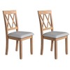 Dexmalle Set of 2 Dining Chairs with Solid Wood Legs - 3 of 4