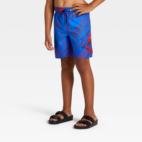 Spider-Man Boys' Spider-Man Swim Shorts - Blue S