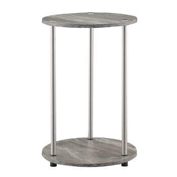 No Tools 2 Tier Round End Table - Breighton Home