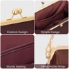 Women's Kiss Lock Crossbody Bag PU Medium Handbags Kiss Clasp Crossbody Shoulder Bags Tote Purse Messenger Handbag - 4 of 4