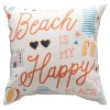 Manual Woodworks and Weavers Coastal Climaweave Pillow, 9x9 – The Beach is My Happy Place - 3 of 3