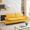 Modern Sofa 2-Seater Sofa Upholstered Sofa, Gray/Green/Yellow-ModernLuxe - 2 of 4