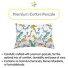 BreathableBaby Cotton Percale Pillowcase, For 13" x 18"/33 x 46 cm Toddler Pillow,Dinos (2-Pack) - 2 of 4