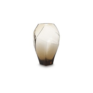Signature Design by Ashley Ewart 12" Glass Vase, Light Brown Contemporary - 1 of 4