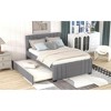 Full Size Upholstered Platform Bed with Trundle for Bedroom - 4 of 4