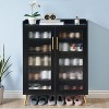 Shoe Cabinet, 5-Tier Shoe Storage Cabinet with Glass Doors, Shoes Organizer for Entryway, Hallway and Living Room - 2 of 4