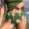 Women's Tropical Palm Tree Print High-Waisted Bikini Bottom - Cupshe - 2 of 4