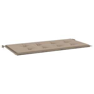 vidaXL Comfortable Garden Bench Cushion - Taupe Colored, 39.4"x19.7"x1.2", Oxford Fabric, Foam Fiber Fill, Outdoor and Indoor Use - 1 of 4