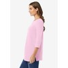 Woman Within Women's Plus Size Perfect Three-Quarter Sleeve Boatneck Tee - 4 of 4