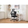 Ergonomic Office Chair with Flip-Up Armrests & Lumbar Support, Breathable Mesh High Back Desk Chair, Wide Seat, Black - 3 of 3