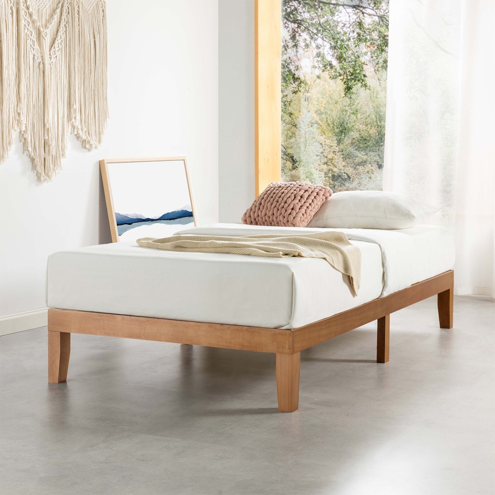 Photos - Bed Frame Twin 12" Naturalista Classic Solid Wood Platform Bed Natural Pine - Mellow