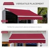 Vynxaria Elegant Patio Canopy: 8' x 7' Retractable Sun Shade in Wine Red - 2 of 4