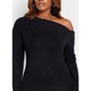 Rebdolls Women's Emery Asymmetrical Hem Bodycon Mini Dress - Black - 5X - 3 of 4