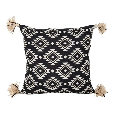 18" x 18" Hand Woven Southwest Geometric Patten Decorative Indoor/Outdoor Accent Throw Pillow