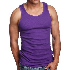 3 Pack PRO 5 Men's A-Shirt Undershirt Cotton Muscle Shirt Pre-Shrunk Tank Top - 1 of 1